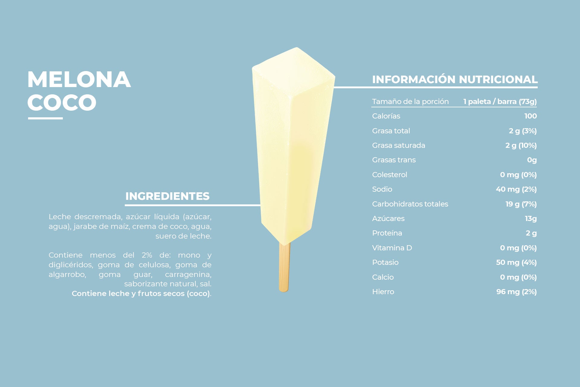 Melona Sabor Coco- Helados Coreanos