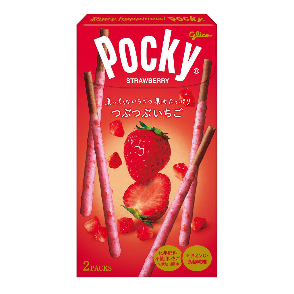 POCKY-Sabor Batido de fresa Triturada Japonesa (EDICIÓN ESPECIAL)