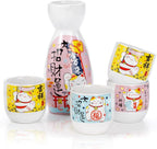 SET DE CERAMICA PARA BEBER SAKE- Diseño MANEKI NEKO