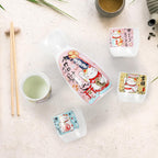 SET DE CERAMICA PARA BEBER SAKE- Diseño MANEKI NEKO