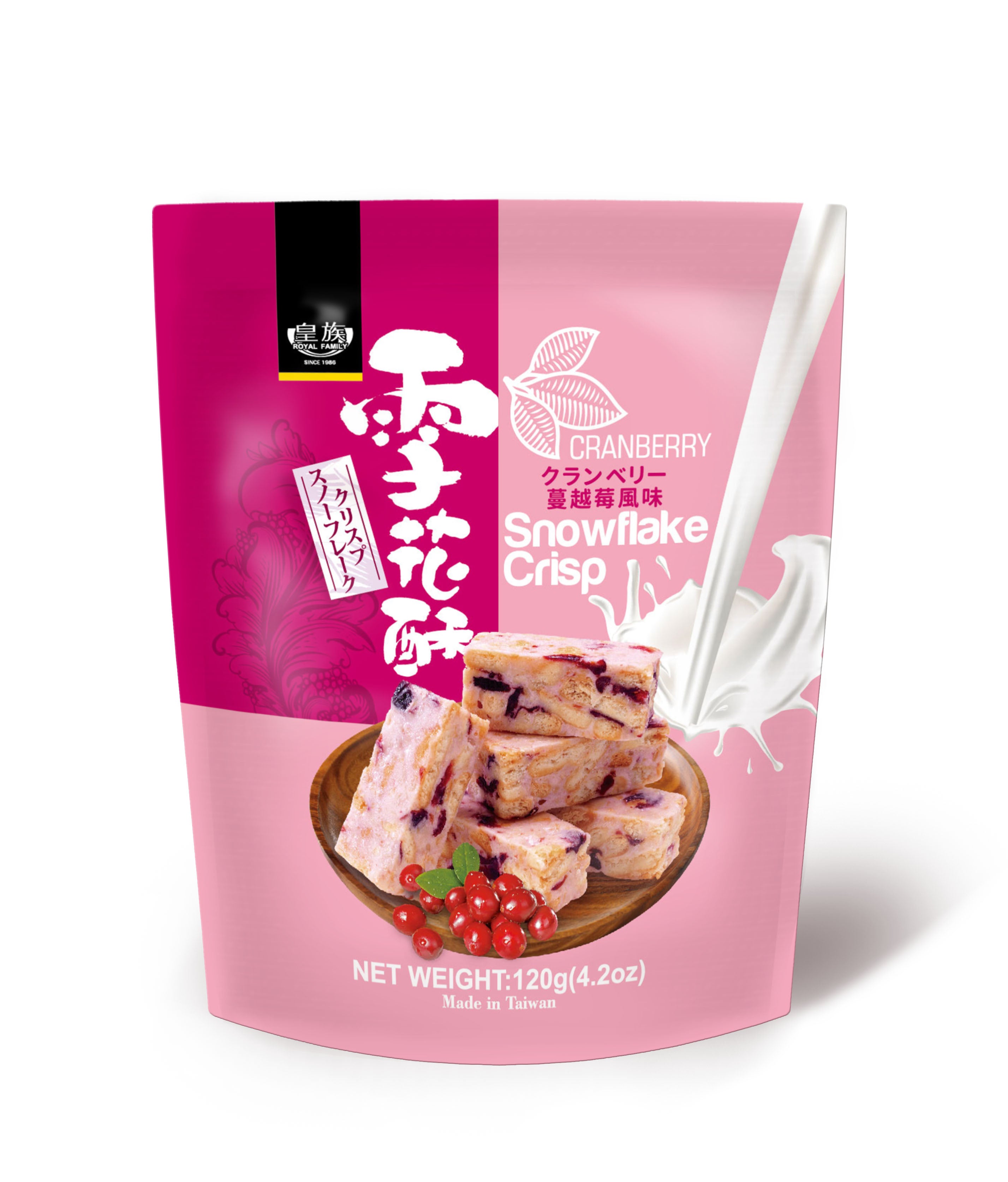 Cranberry Snowflake Crisp-Cereal
