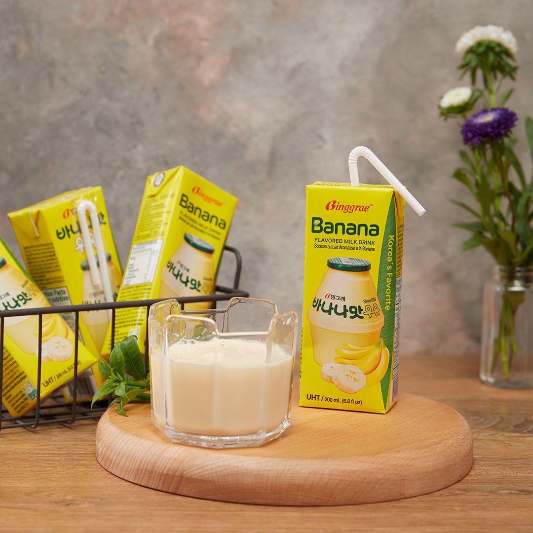 Leche coreana de platano