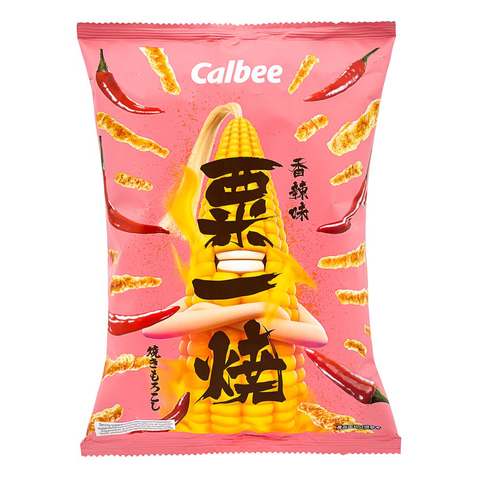 Calbee Grill-A-Corn (sabor picante y picante) 卡樂B 粟一燒 (香辣味)