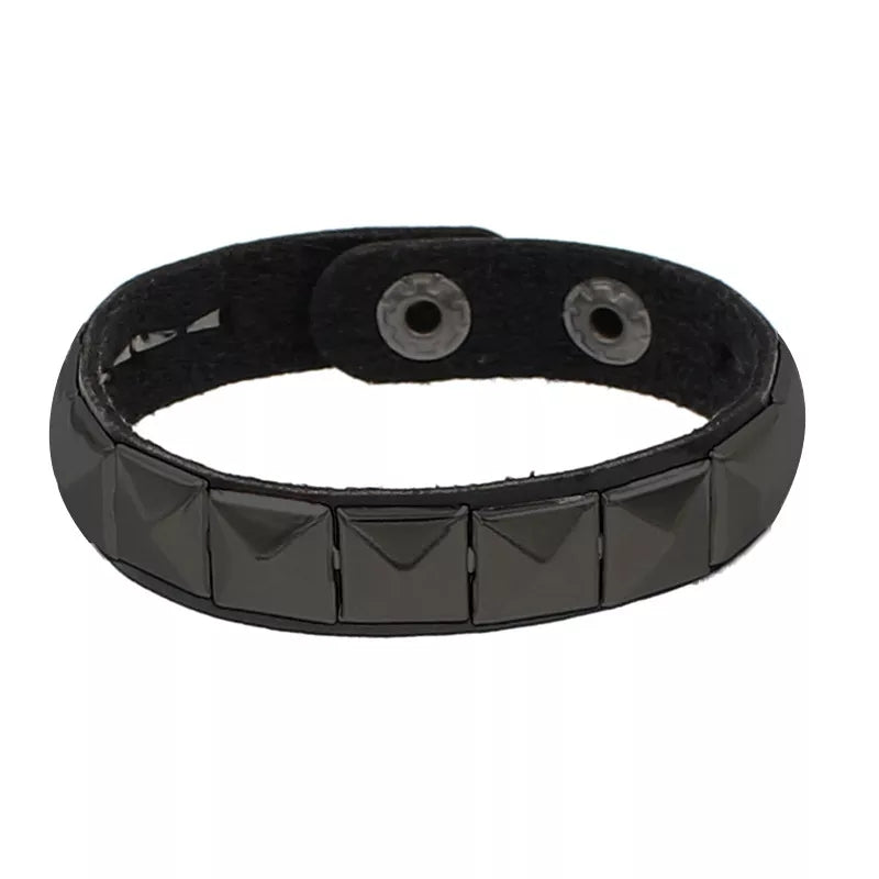 Pulsera punk negra