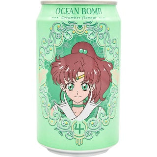 Ocean Bomb Sailor Moon Agua Con Gas - Sabor A Pepino 11.15oz (330ml)